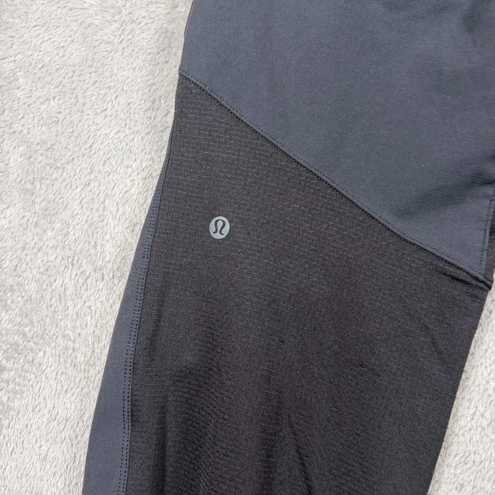 Lululemon License to Train Pants Mens Medium Black Gray Mesh Stretch Jogger - Picture 5 of 10